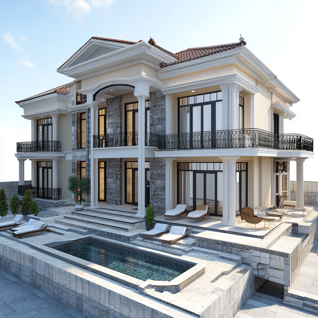 Mẫu biệt thự sân vườn tối giản