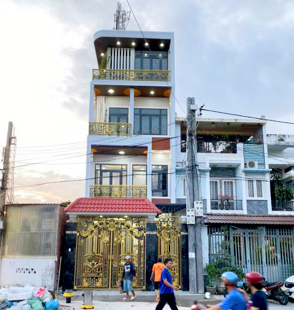 Công trình nhà chị Hoa 1 trệt 3 lầu tại Rạng Đông Phú Thủy