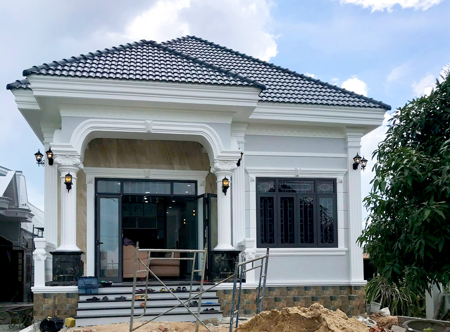 Công trình nhà chị 6 ngang 8m dài 20m tại Hàm Kiệm